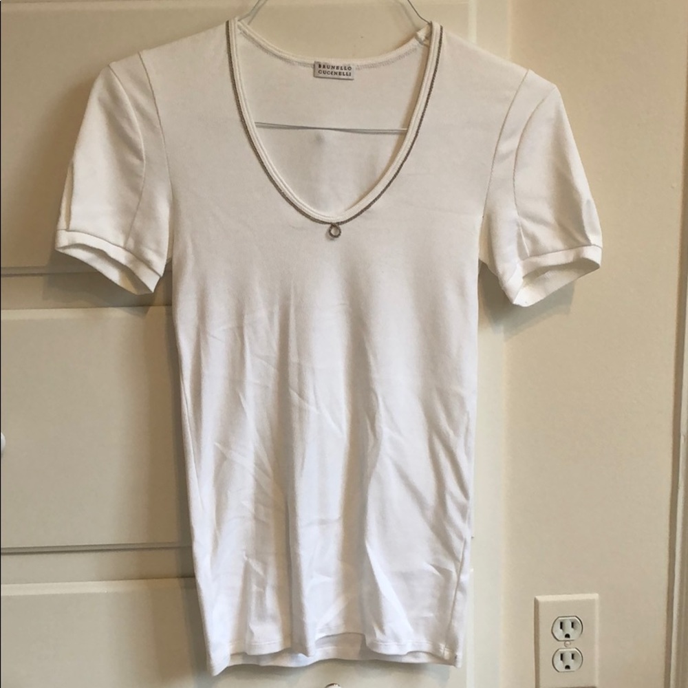 Brunello Cucinelli White Shirt with detailing